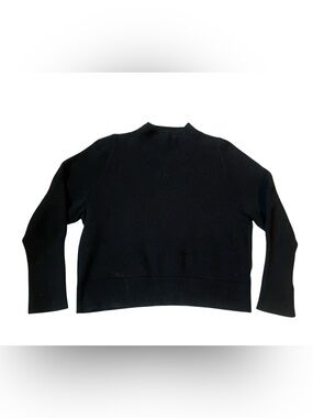 Banana Republic Black Ribbed Cowl-Neck Sweater
